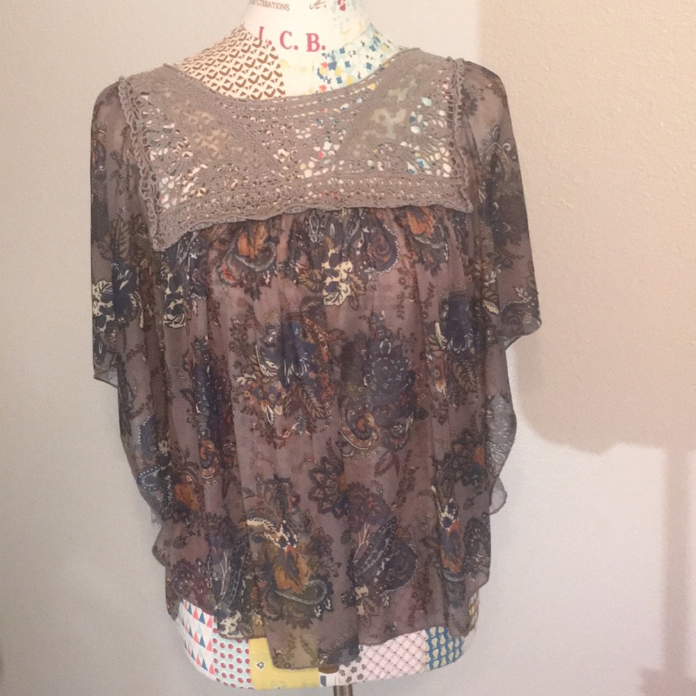 Paisley chiffon top